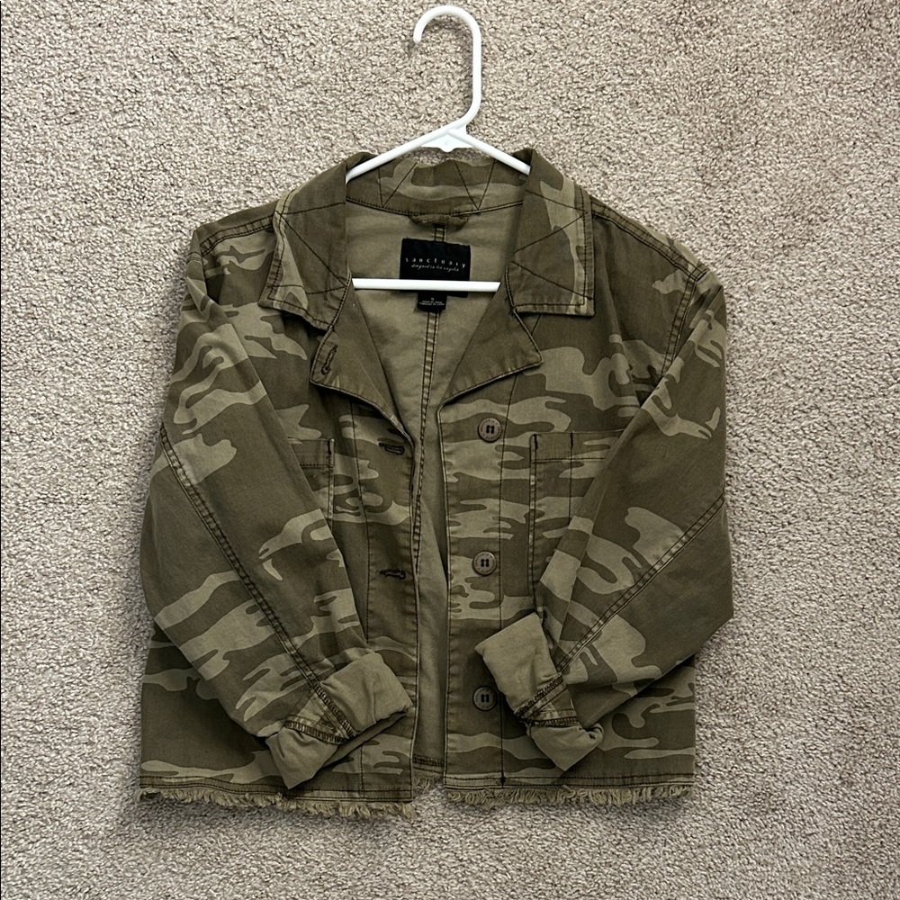 Anthropologie Camo Green Jacket